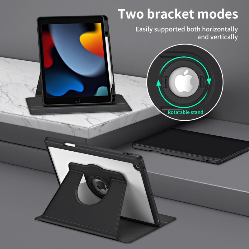 Pbuddy IPad Slim Detachable Smart Cover, Foldable Stand, 360° Rotation Ipad 10.2 7/8/9 Ipad 9.7 Air 1/2 Ipad 5/6