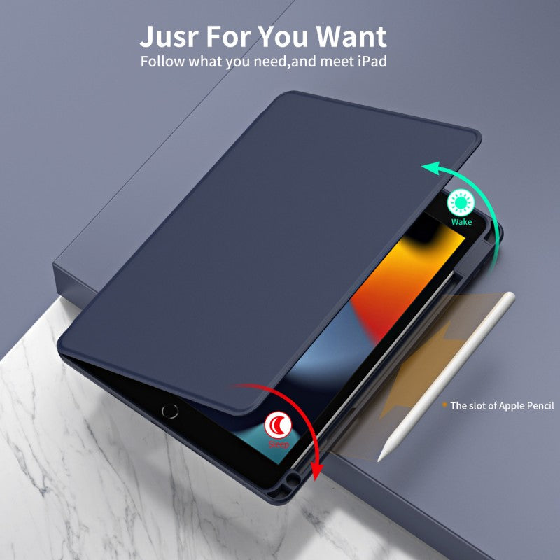 Pbuddy IPad Slim Detachable Smart Cover, Foldable Stand, 360° Rotation Ipad 12.9 3/4/5/6