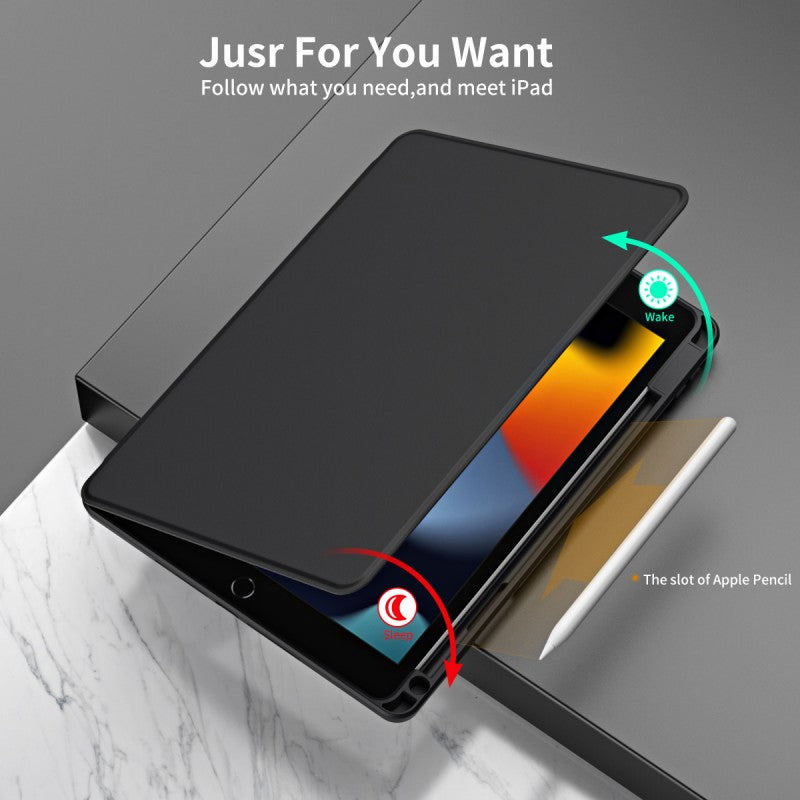 Pbuddy IPad Slim Detachable Smart Cover, Foldable Stand, 360° Rotation Ipad 10.2 7/8/9 Ipad 9.7 Air 1/2 Ipad 5/6