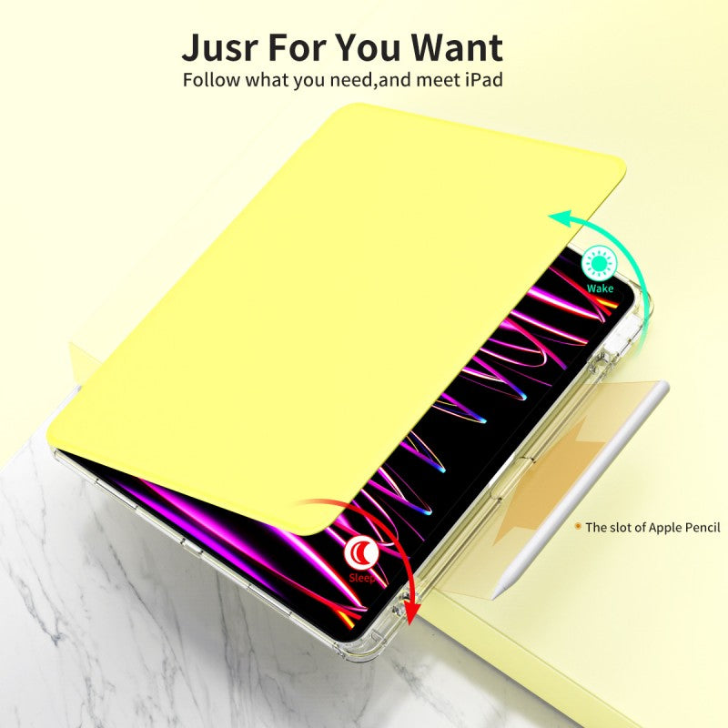 Pbuddy IPad Slim Detachable Smart Cover, Foldable Stand, 360° Rotation Ipad 12.9 3/4/5/6