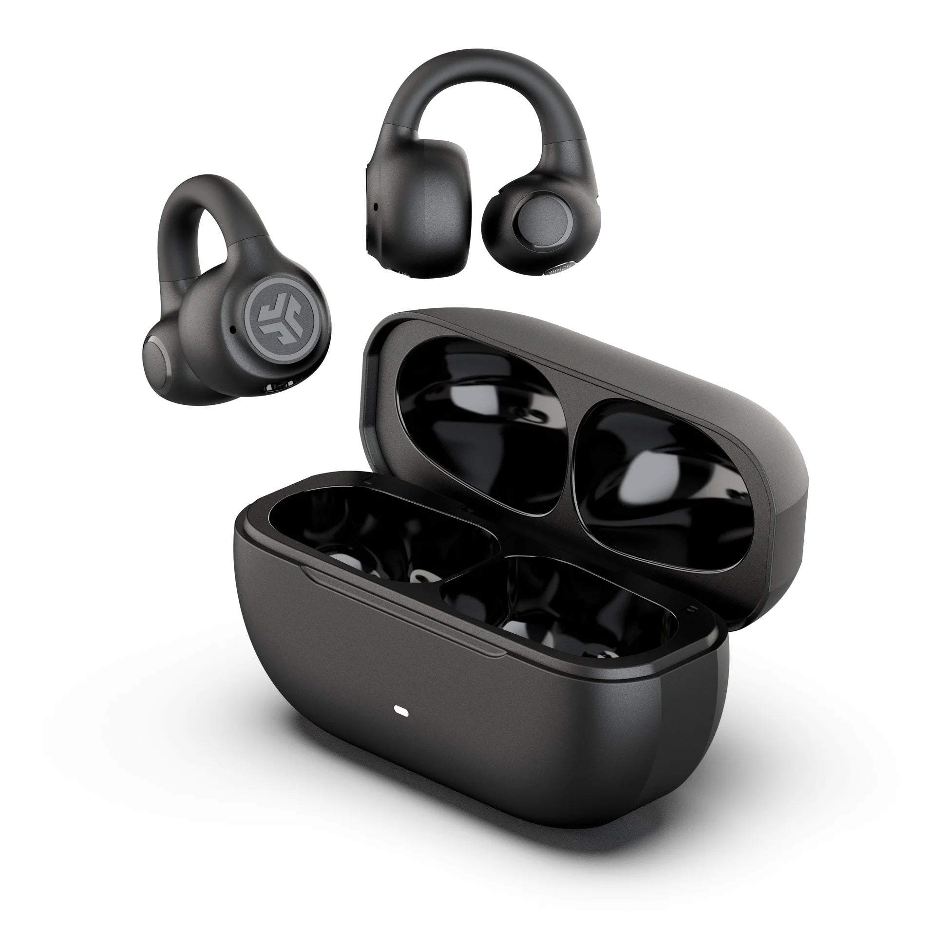 JLab Flex Open earbuds ear-hook design for secure fit