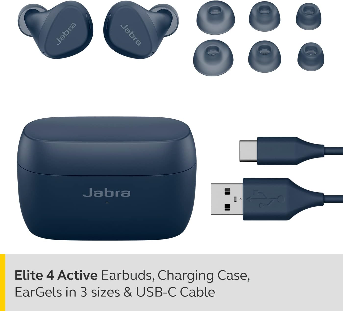 Jabra Elite 4 Active ANC True Wireless In-Ear Headphones (Black)