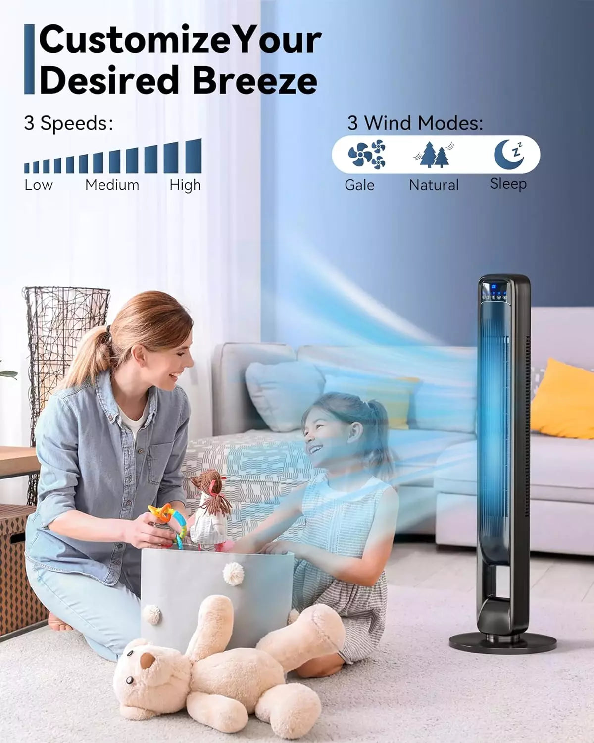 Mosiller Bladeless Tower Fan