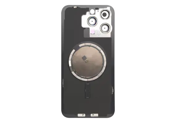 Brown Rear Cover Glass with Camera Lens Glass and Magsafe Magnet for iPhone 15 Pro-Natural Titanium