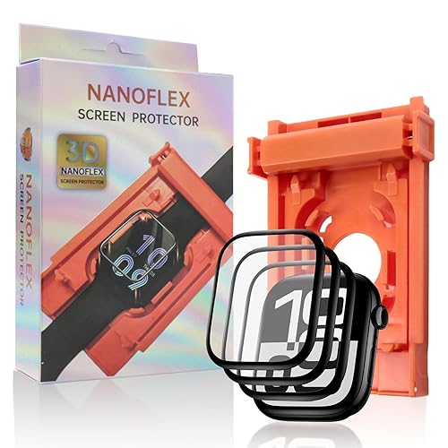 Screen Protector for Apple Watch 38mm – Bubble Free Auto-Alignment Kit - Pack of 10 screen protectors