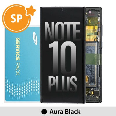 Tecguru-Samsung Galaxy Note 10 Plus N975F / 5G N976B OLED Screen Replacement Digitizer GH82-20838C (Service Pack)-Aura Glow