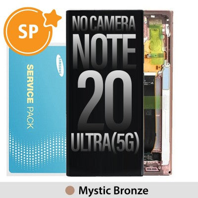 Tecguru_Samsung Galaxy Note20 Ultra N985F/N986B OLED Screen Replacement Digitizer GH82-23622A/GH82-23596A/GH82-31461A/GH82-31453A/GH82-31458A (Service Pack)-Mystic Black