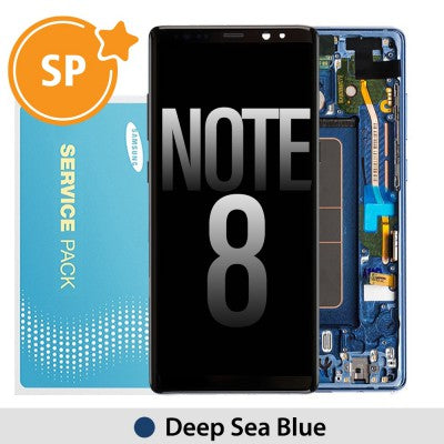Tecguru-Samsung Galaxy Note 8 N950F OLED Screen Replacement Digitizer GH97-21065B (Service Pack)-Deep Sea Blue