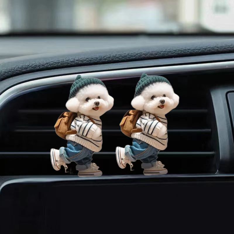 Blue Hoodie Cat Air Vent Clips – Cute Car Aromatherapy Decorations – Pack of 3