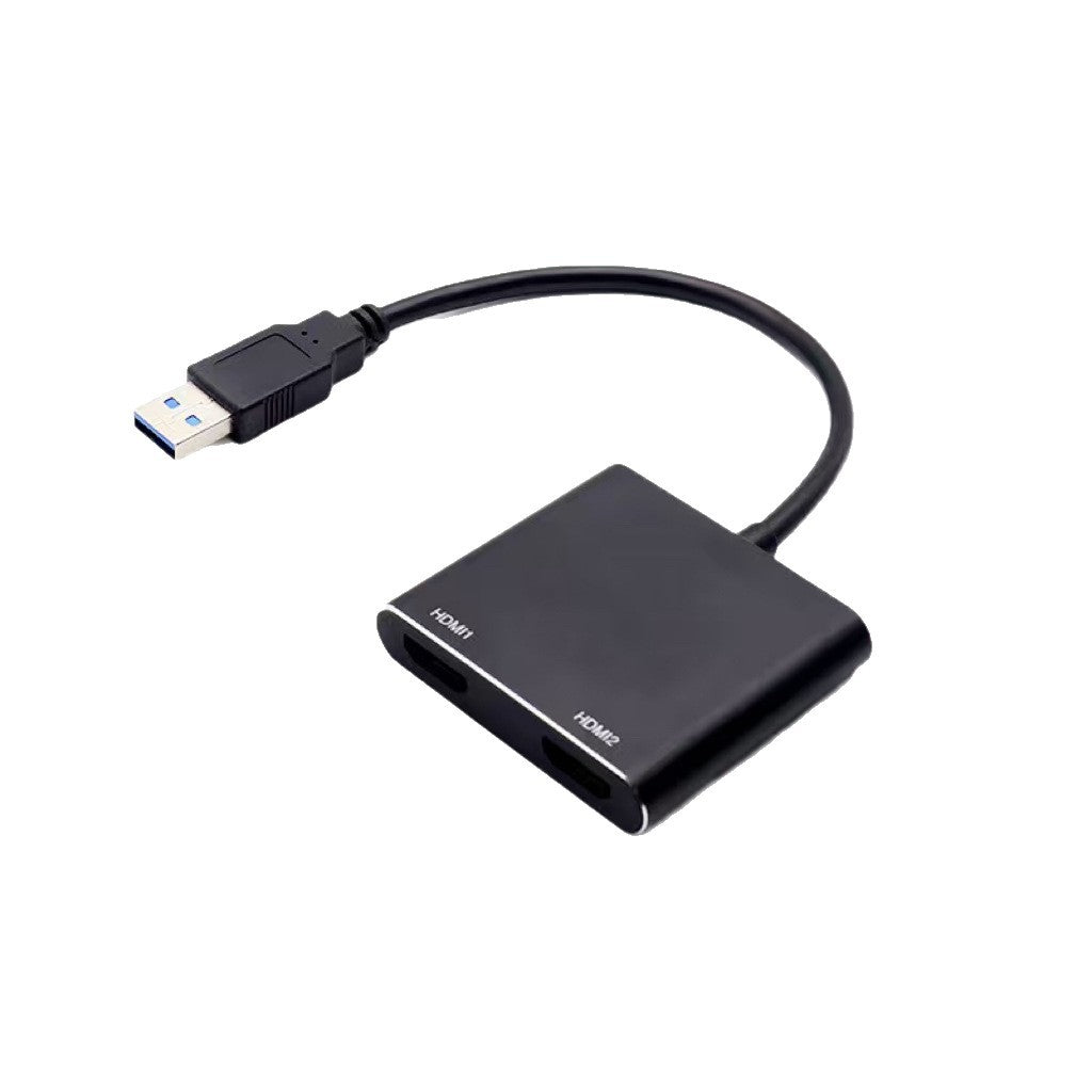 USB to Dual HDMI Display Adapter – Screen Mirroring & Extended Display Converter for PC & Laptop
