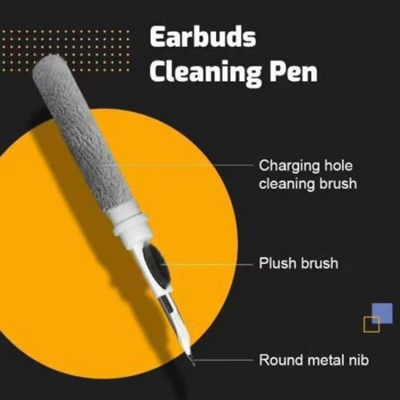 Bluetooth Earbuds Cleaning Pen – 3-in-1 Earphone, Charging Case & Keyboard Cleaning Brush
