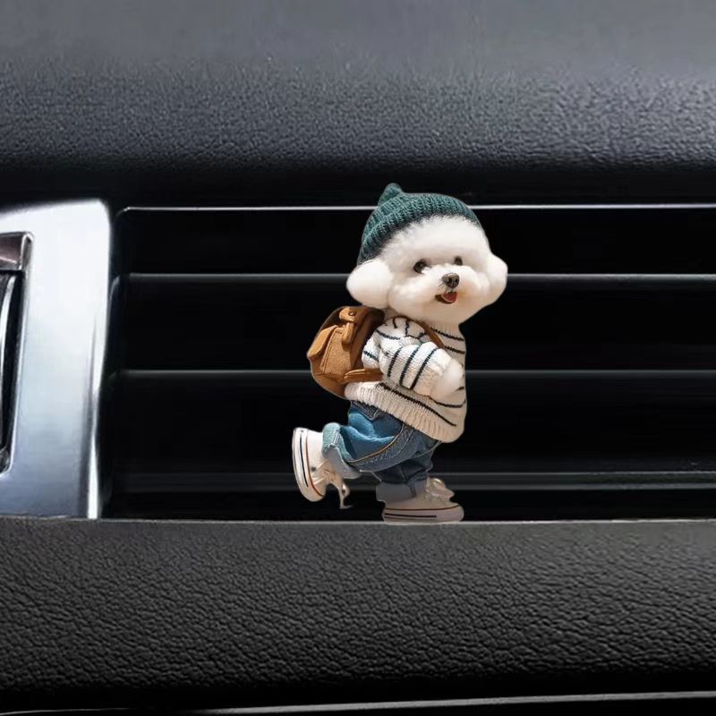 Blue Hoodie Cat Air Vent Clips – Cute Car Aromatherapy Decorations – Pack of 3