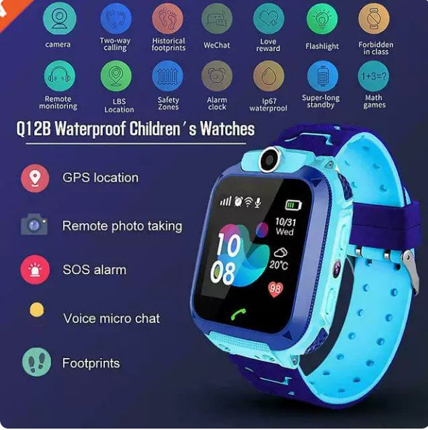 Kids Smart Watch Q12/Q15 – GPS Positioning & Calling – English Version