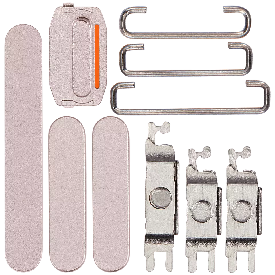 Single SIM Card Tray and Side Button for iPhone 15 / 15 Plus-Pink