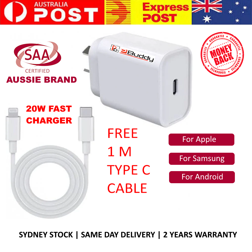 IPhone 12 13 14 15 16 Charger PBuddy MFi Certified} 20W PD USB C Wall Charger With 6FT 3A iPhone Super Fast Charging Cable For IPhone 13/14/15/16 Pro Max/12/12 Mini/Pro Max/11 Pro Max/Xs Max/XR/X, IPad 2m cable Inc