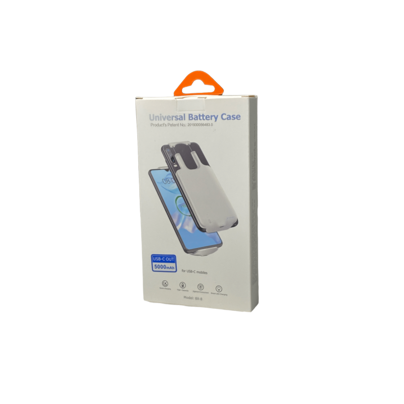5000mAh Battery Charging Case External Backup Power Bank Case for iPhone and Samsung
