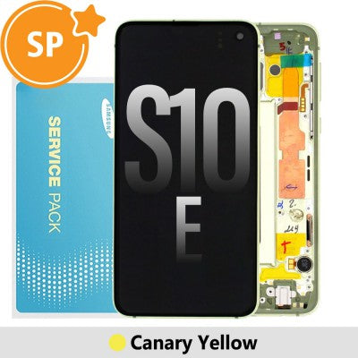 Tecguru_Samsung Galaxy S10E G970F OLED Screen Replacement Digitizer GH82-18852A/18836A (Service Pack)-Prism Black