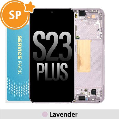 Tecguru_Samsung Galaxy S23 Plus S916B OLED Screen Replacement Digitizer with Frame GH82-30476A (Service Pack)-Phantom Black