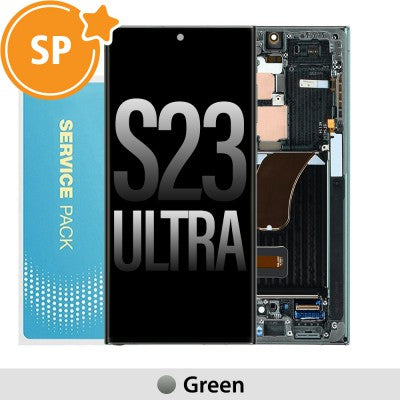 Tecguru_Samsung Galaxy S23 Ultra 5G S918B OLED Screen Replacement Digitizer GH82-30465A (Service Pack)-Phantom Black