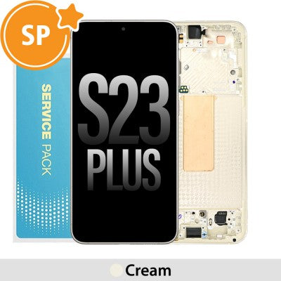 Tecguru_Samsung Galaxy S23 Plus S916B OLED Screen Replacement Digitizer with Frame GH82-30476A (Service Pack)-Phantom Black