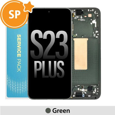 Tecguru_Samsung Galaxy S23 Plus S916B OLED Screen Replacement Digitizer with Frame GH82-30476A (Service Pack)-Phantom Black