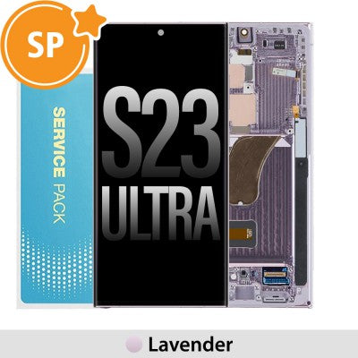 Tecguru_Samsung Galaxy S23 Ultra 5G S918B OLED Screen Replacement Digitizer GH82-30465A (Service Pack)-Phantom Black