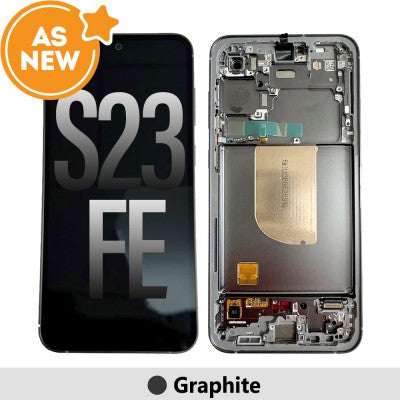 Tecguru_Samsung Galaxy S23 FE OLED Screen Replacement-Cream (SERVICE PACK SCREEN AND SERVICE PACK FRAME ASSEMBLED)