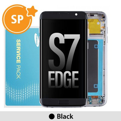 Tecguru-Samsung Galaxy S7 Edge G935F OLED Screen Replacement Digitizer GH97-18533A (Service Pack)-Black