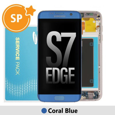 Tecguru-Samsung Galaxy S7 Edge G935F OLED Screen Replacement Digitizer GH97-18533A (Service Pack)-Black