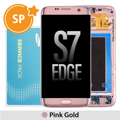 Tecguru-Samsung Galaxy S7 Edge G935F OLED Screen Replacement Digitizer GH97-18533A (Service Pack)-Black