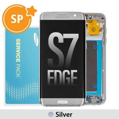 Tecguru-Samsung Galaxy S7 Edge G935F OLED Screen Replacement Digitizer GH97-18533A (Service Pack)-Black