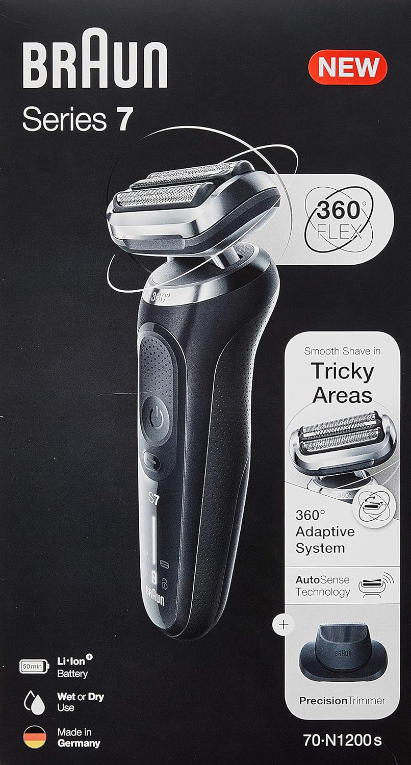 Braun Series 7 71-N1200s Electric Shaver for Men – Wet & Dry | Flex Head | Rechargeable | AU Stock