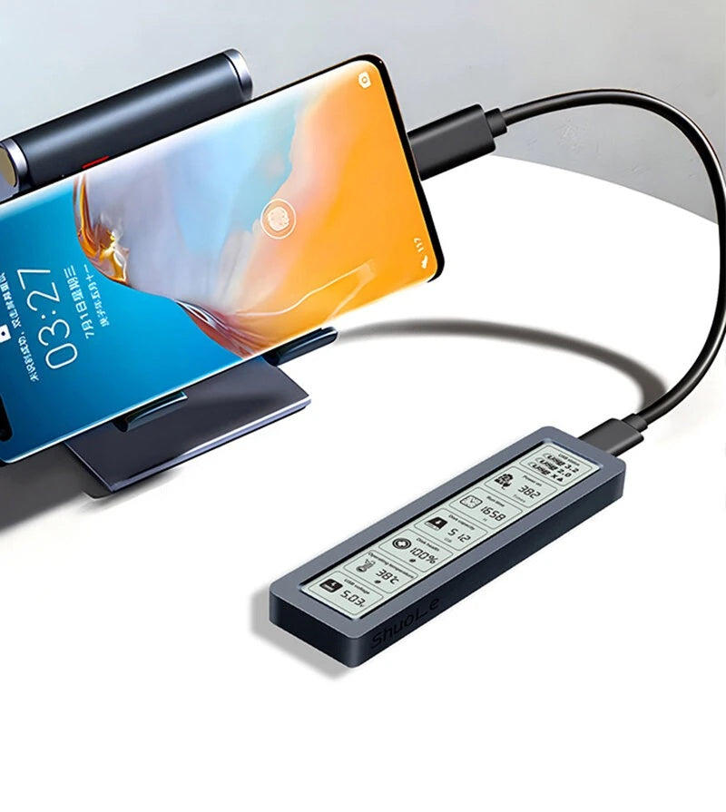 M.2 SSD Enclosure with LCD Display USB Type-C to Type-C – Space Grey