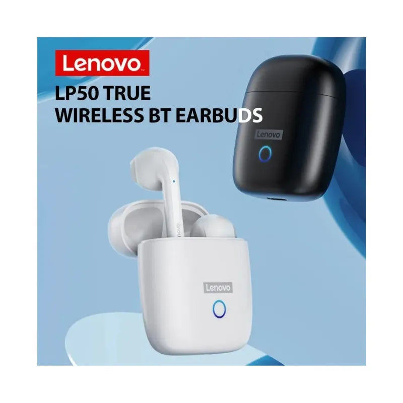 Genuine Lenovo Thinkplus Livepods LP50 Bluetooth Earpods True Wireless Earbuds Bluetooth Headphones With Charging Case Earphones In-Ear