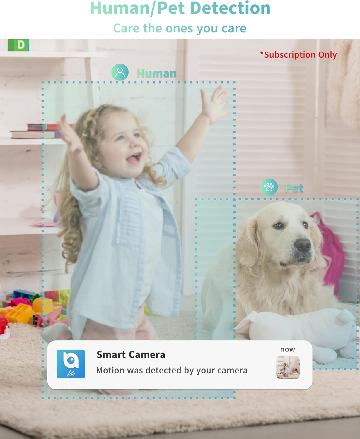 uniarch Indoor Security Camera Pan/Tilt 1080P, Uho-S1, 360 Degree Home Camera with App, Night Vision, Smart Motion Detection Auto Tracking, 2-Way Audio, Pet Camera