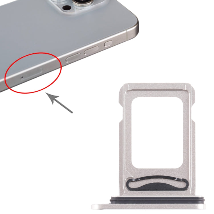 Single SIM Card Tray for iPhone 15 Pro / 15 Pro Max-White