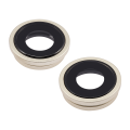 Rear Camera Lens With Bracket for iPhone 15 / 15 Plus-Yellow (Purple)