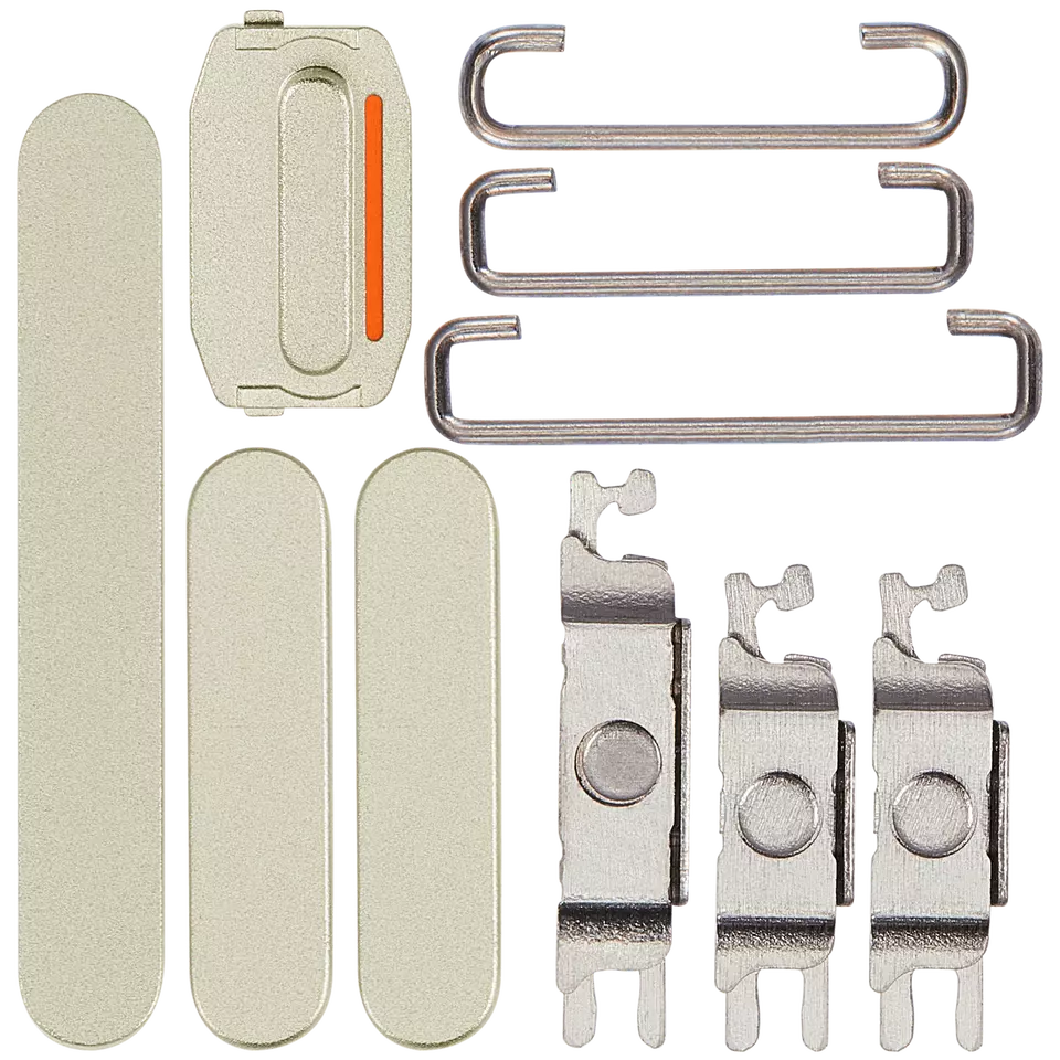 Single SIM Card Tray and Side Button for iPhone 15 / 15 Plus-Yellow