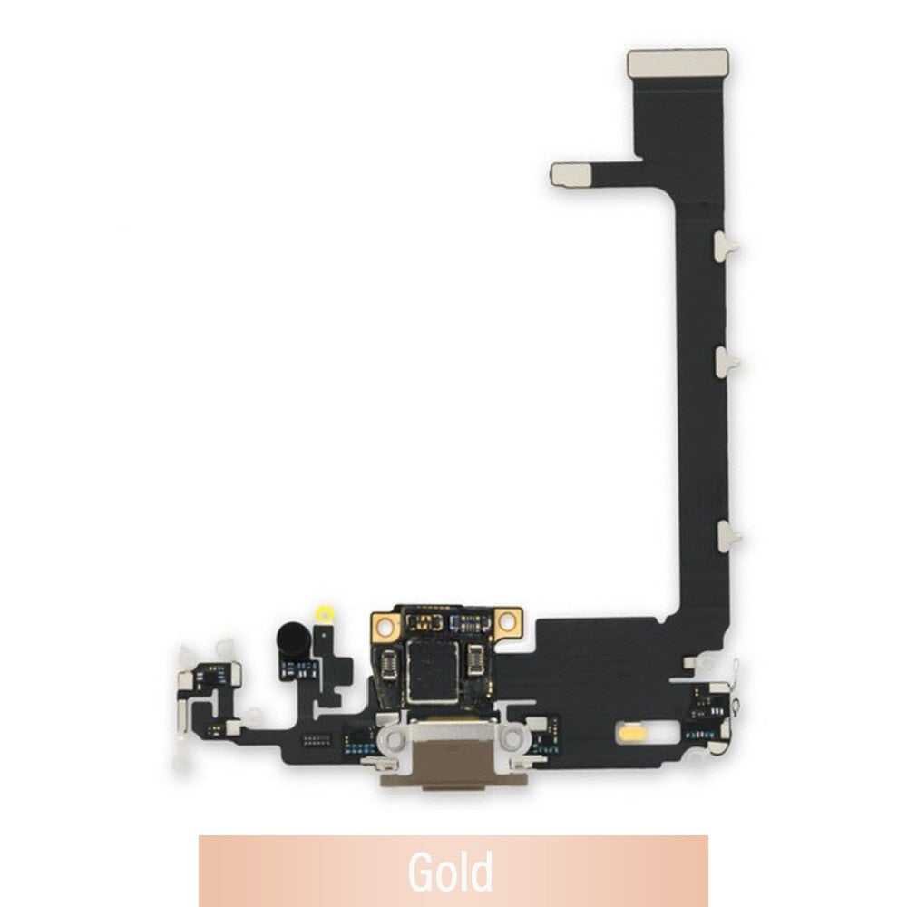 Charging Port with PCB for iPhone 11 Pro Max (Purple)-Gold