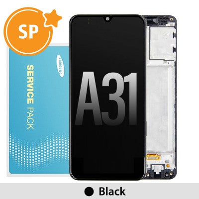 Tecguru-Samsung Galaxy A31 A315F OLED Screen Replacement Digitizer GH82-22905A/22761A (Service Pack)-Black