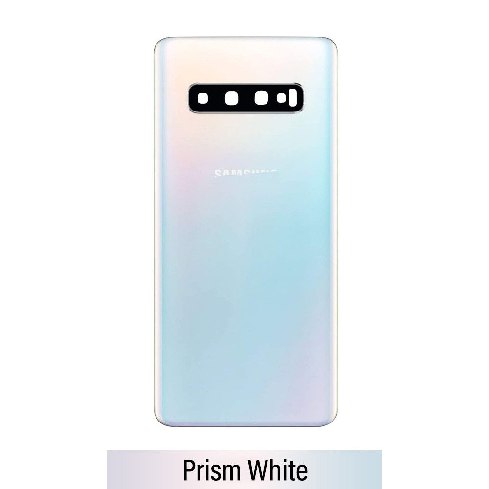 Red Rear Cover Glass For Samsung Galaxy S10 G973F-Prism White