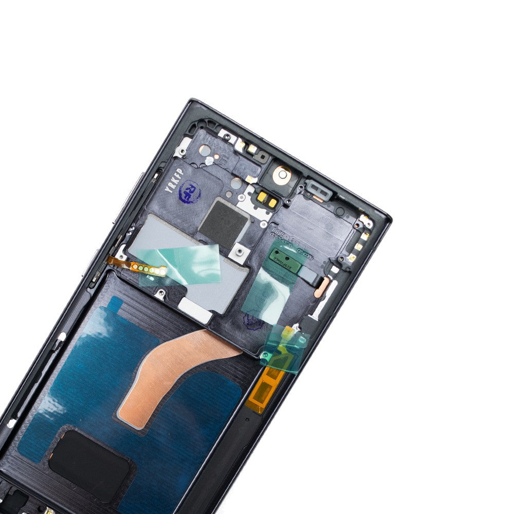 Samsung Galaxy S22 Ultra 5G G908B Red OLED Screen Replacement Digitizer with Frame-Phantom Black