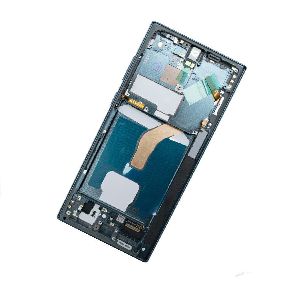 Samsung Galaxy S22 Ultra 5G G908B Red OLED Screen Replacement Digitizer with Frame-Green