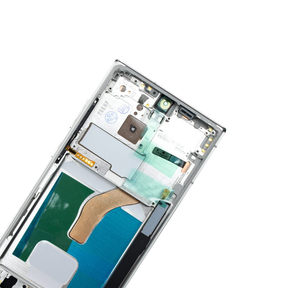 Samsung Galaxy S22 Ultra 5G G908B Red OLED Screen Replacement Digitizer with Frame-White (improved edition, no black screen, Do not need recall)