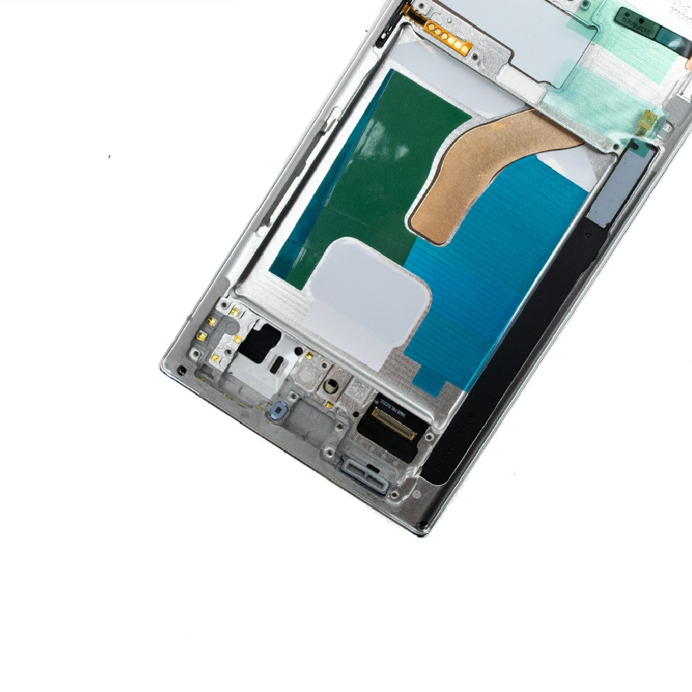 Samsung Galaxy S22 Ultra 5G G908B Red OLED Screen Replacement Digitizer with Frame-White (improved edition, no black screen, Do not need recall)
