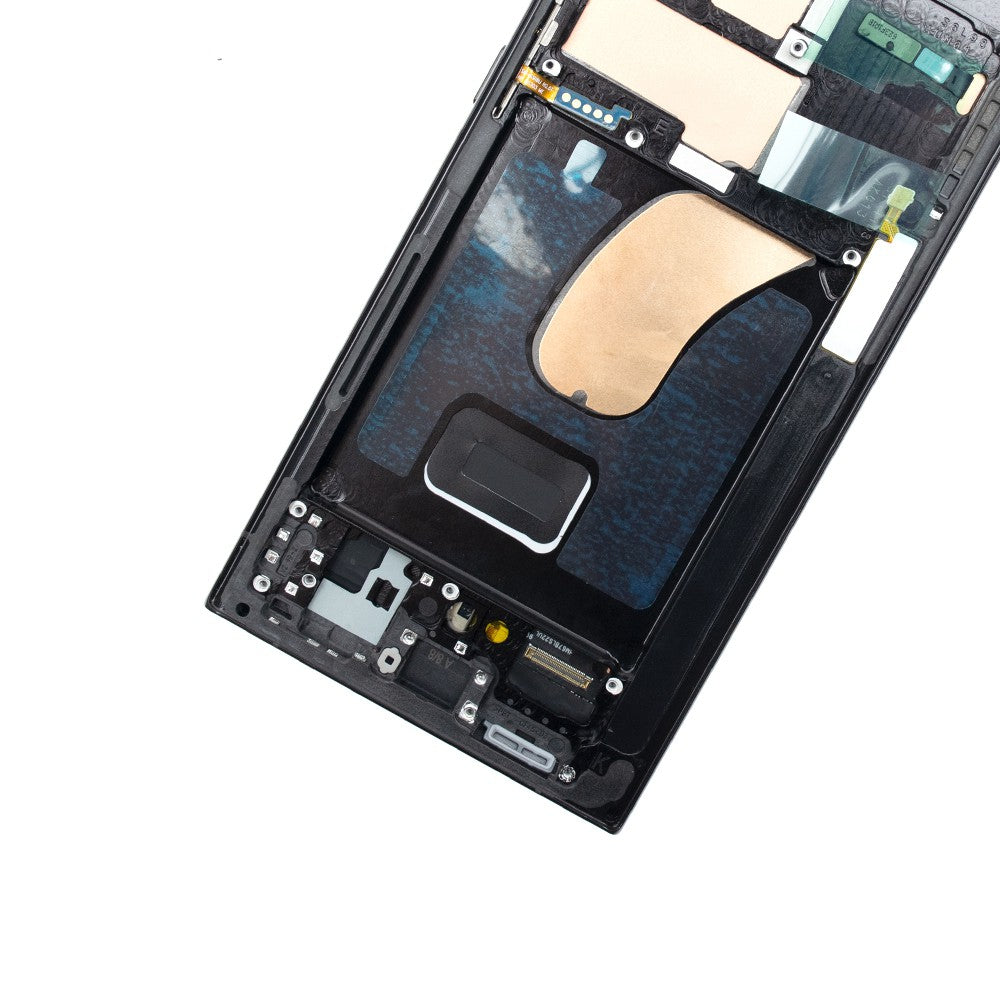 Samsung Galaxy S23 Ultra 5G G918B Red OLED Screen Replacement Digitizer with Frame-Phantom Black (improved edition, no black screen, Do not need recall)