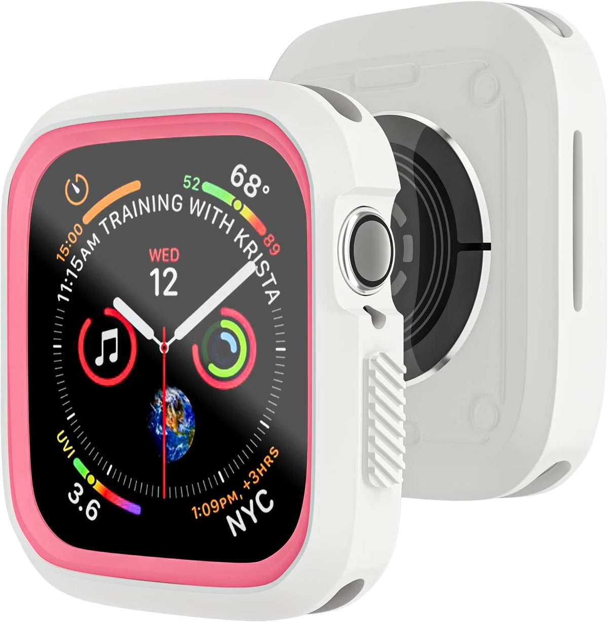 Apple Watch Bumper Protective Case White-Pink – 40mm
