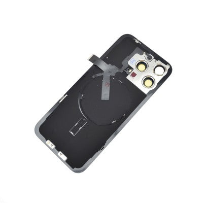Brown Rear Cover Glass with Camera Lens Glass and Wireless Flex for iPhone 15 Pro-Natural Titanium