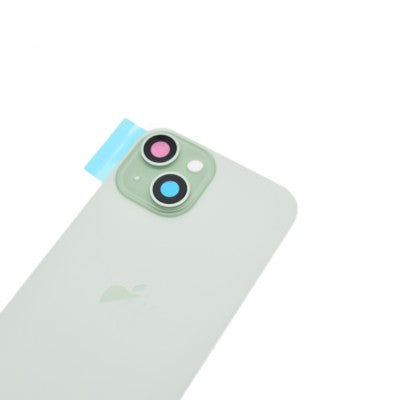 Brown Rear Cover Glass with Camera Lens Glass and Magsafe Magnet for iPhone 15-Green