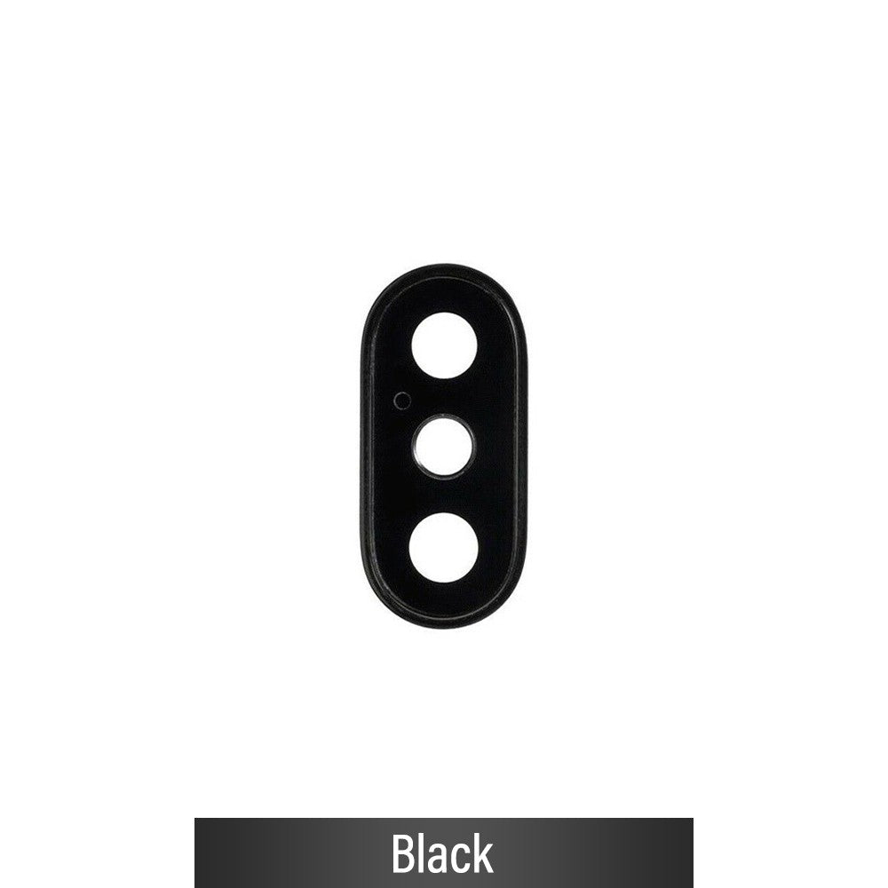 Rear Camera Lens with Bezel for iPhone XS / XS Max-Black (Real Sapphire, Premium Quality)